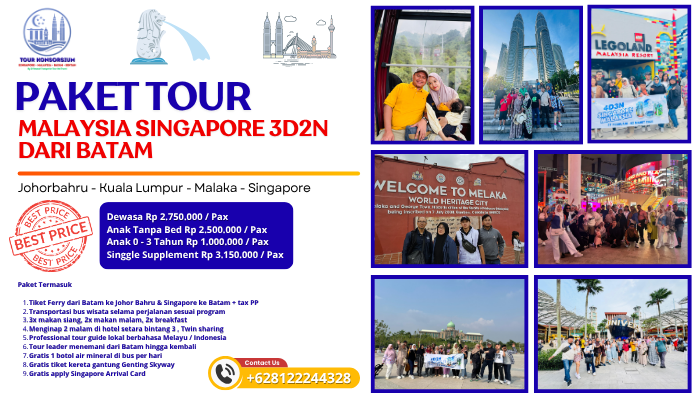 Paket Tour Singapore Malaysia Dari Batam 3 Hari 2 Malam