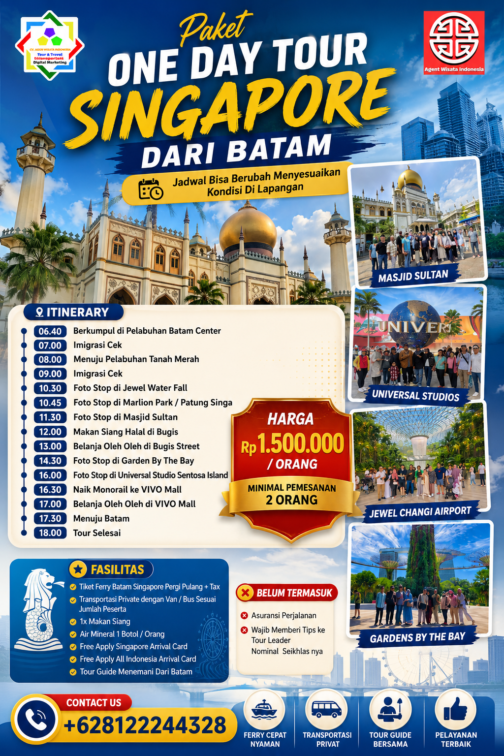 One Day tour Singapore Dari Batam