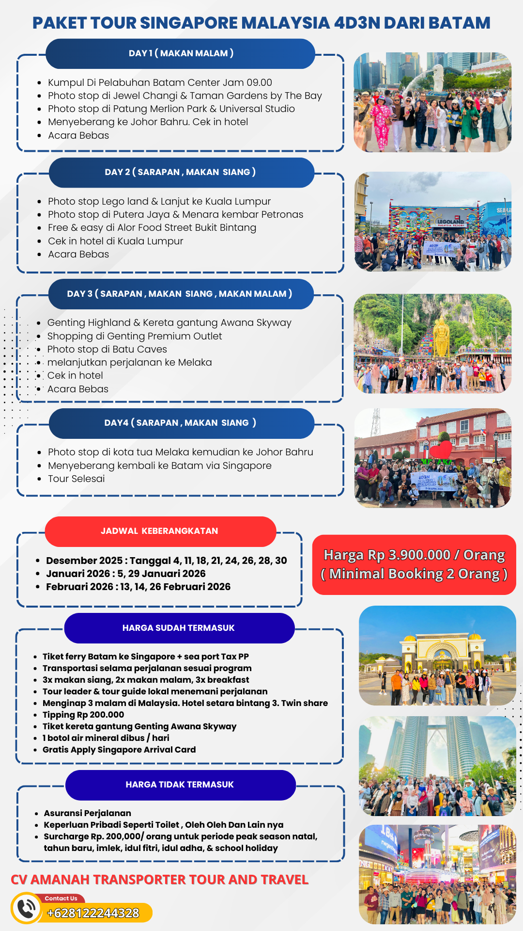 Paket Tour Singapore Malaysia 4D3N Dari Batam