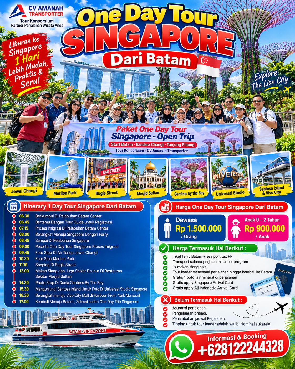 Harga One Day Tour Singapore Dari Batam