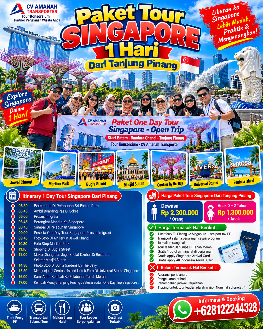 Harga Paket Tour Singapore 1 Hari Dari Tanjung Pinang