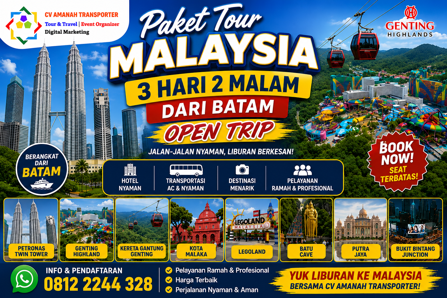Paket Tour Malaysia 3 Hari 2 Malam Dari Batam Open Trip